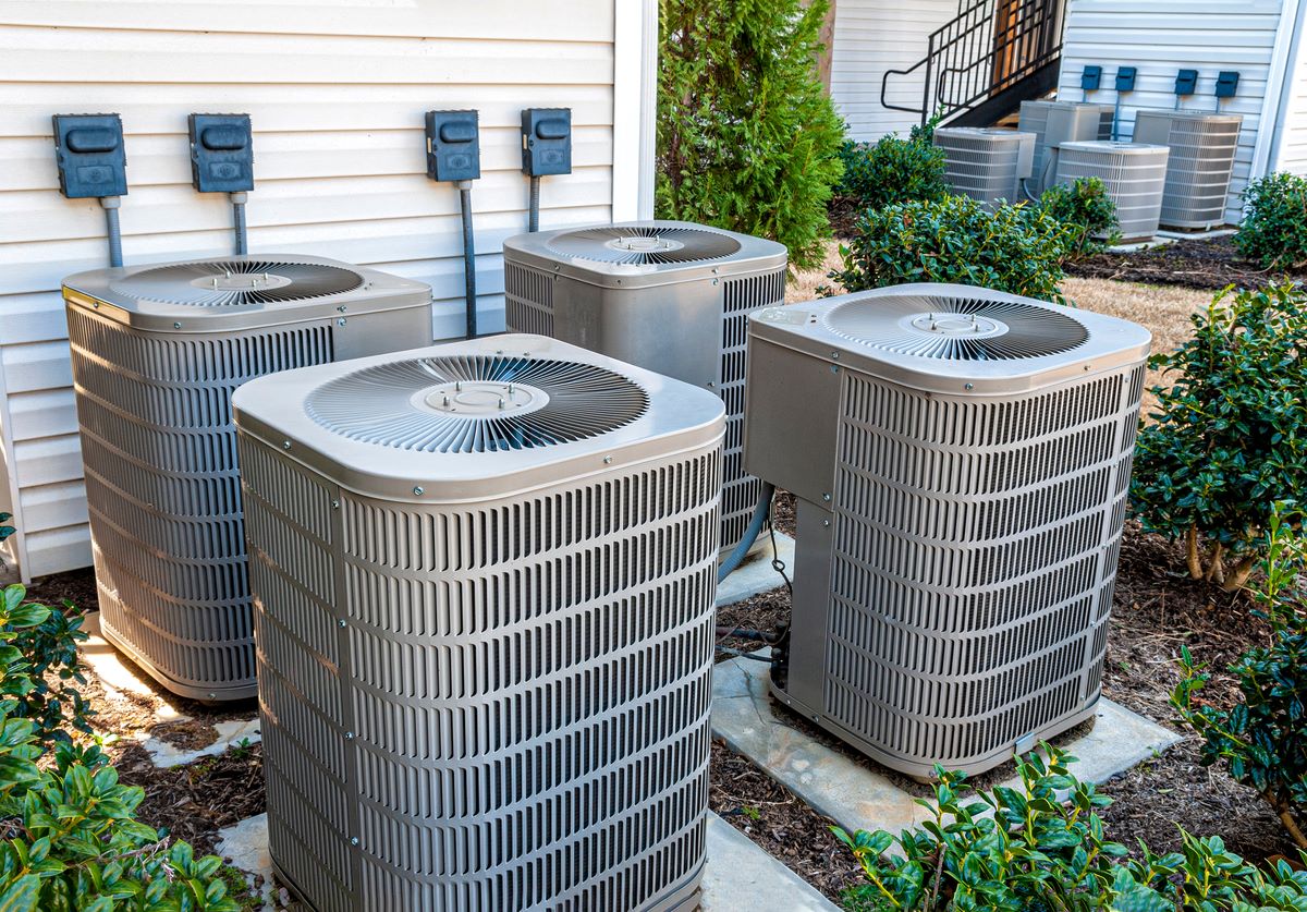 Four ac units outside - services