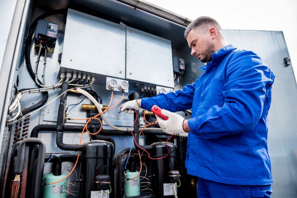 Resistance test of temperature sensors in the cooling supply section of the ventilation unit